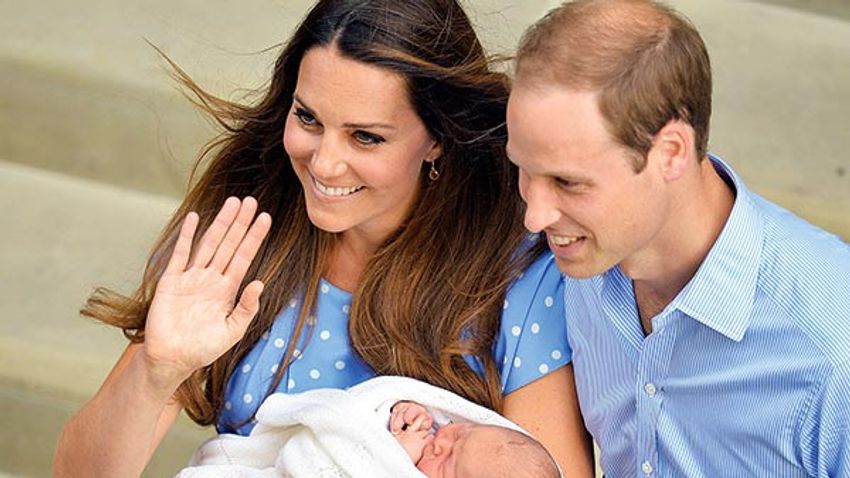 Royal parents and baby leave hospital