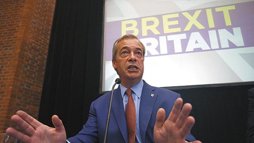Nigel Farage, the leader of the United Kingdom Independence Party, speaks at a news conference in central London