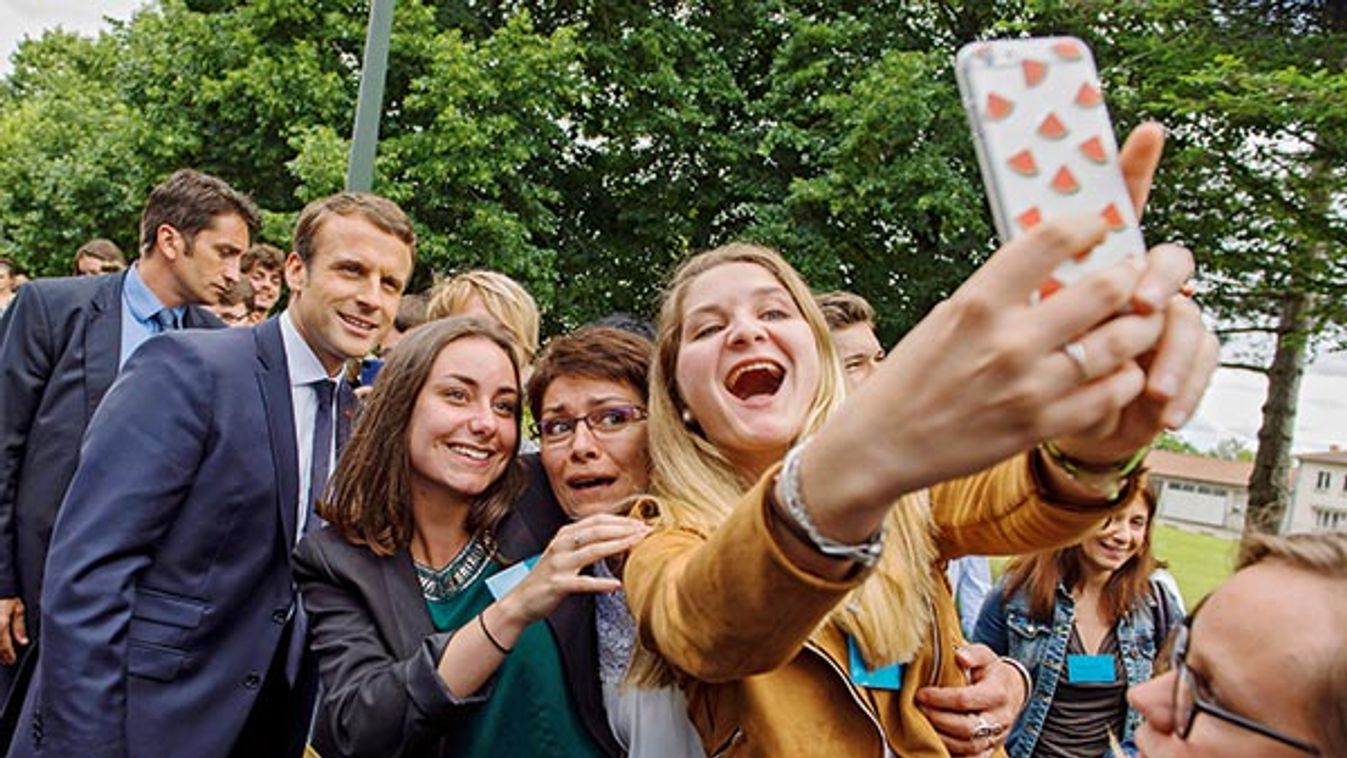 French president Emmanuel Macron in Limoges