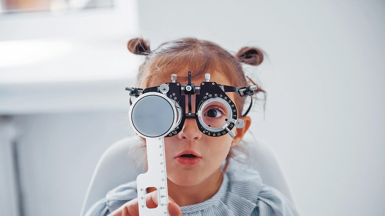 Little,Girl,In,Eyewear,In,Ophthalmology,Clinic,Have,Test,Of