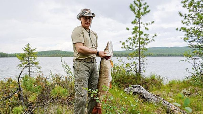 President Putin fishing in Tuva
