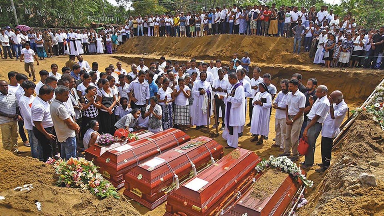 Funeral Ceremony for the Victims of multiple explosions in Sri Lanka