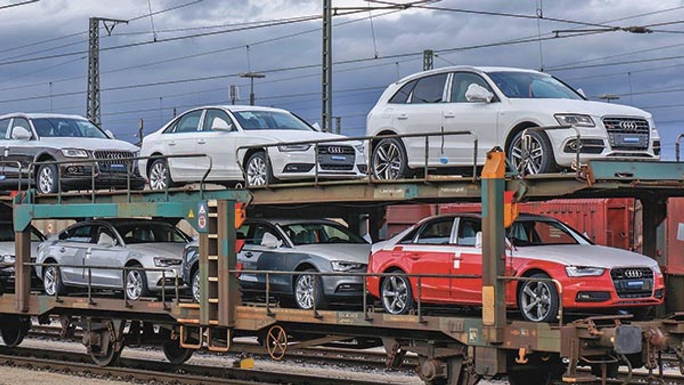 Germany: AUDI cars on freight trains