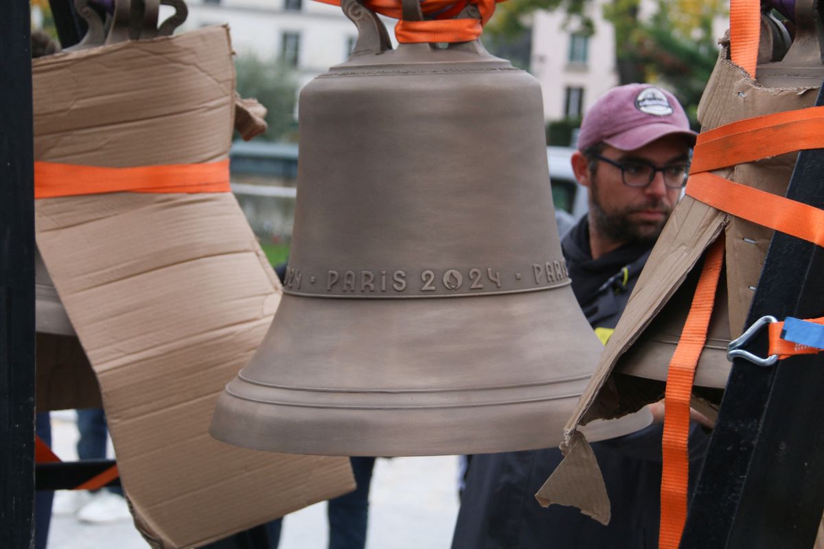 FRANCE-NOTRE-DAME-OLYMPIC-BELLS