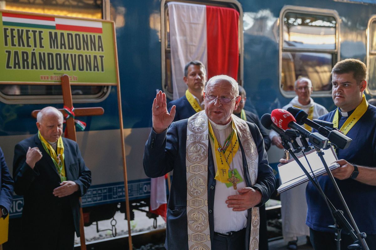 SZŰZ MÁRIA; PALÁNKI Ferenc, zarándokvonat