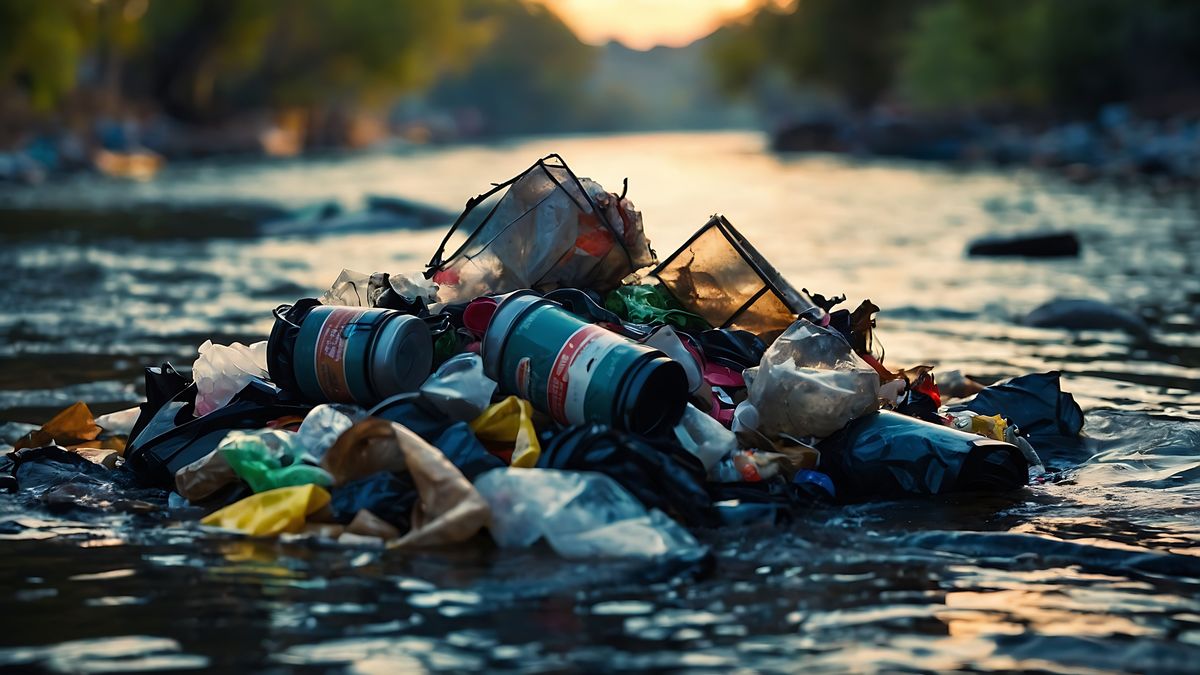Garbage,In,Polluted,Rivers,Photo. érem