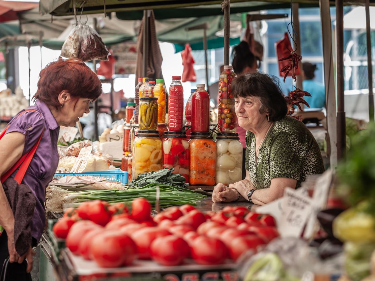 Belgrade,,Serbia,-,April,13,,2024:,Senior,Old,Woman,Discussing