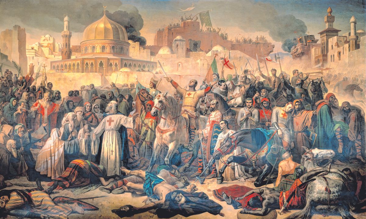 Taking of Jerusalem by the Crusaders by Emile Signol