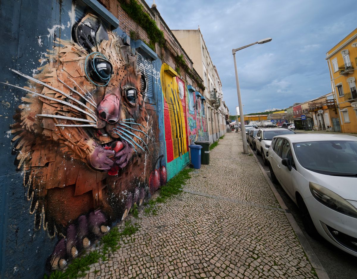 “Cherry Mouse” By Street Artist Bordalo II In Lisbon