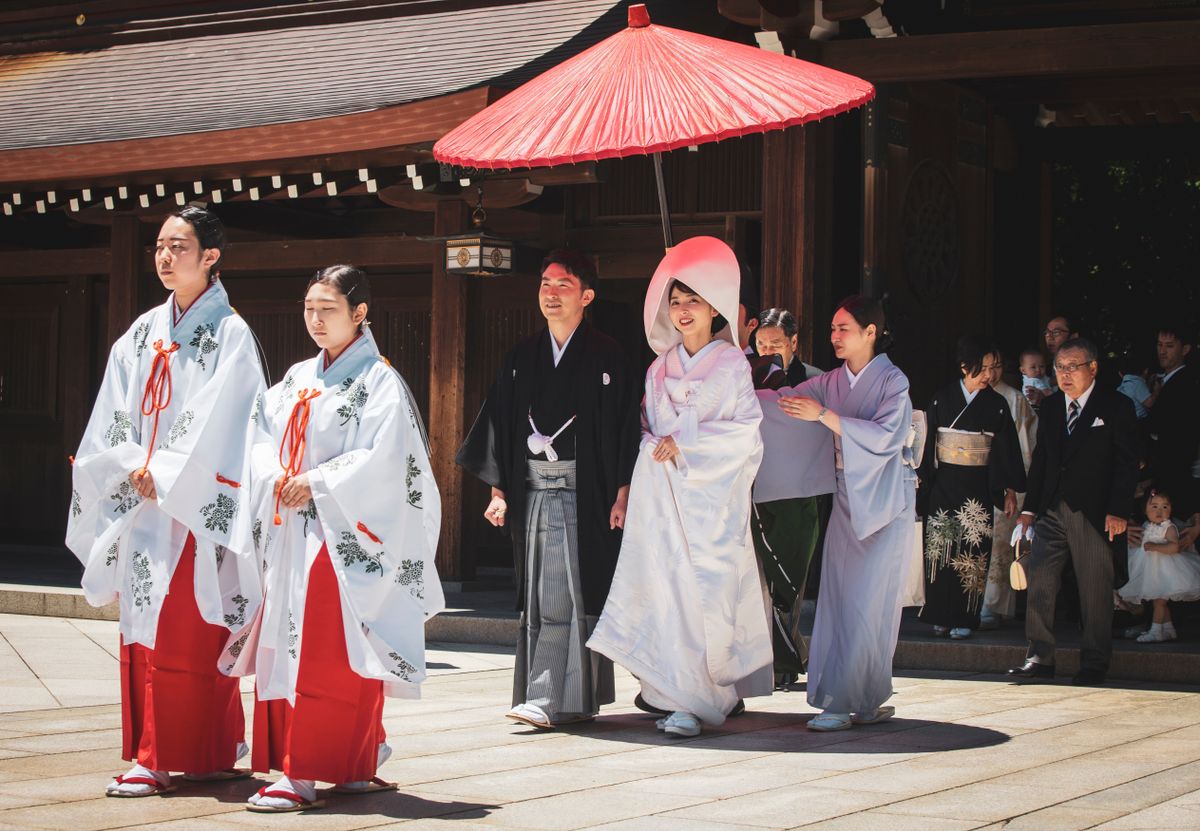 Tokyo,(japan),-,June,15th,,2019:,Yoyogi,Park.,Shinto,Wedding