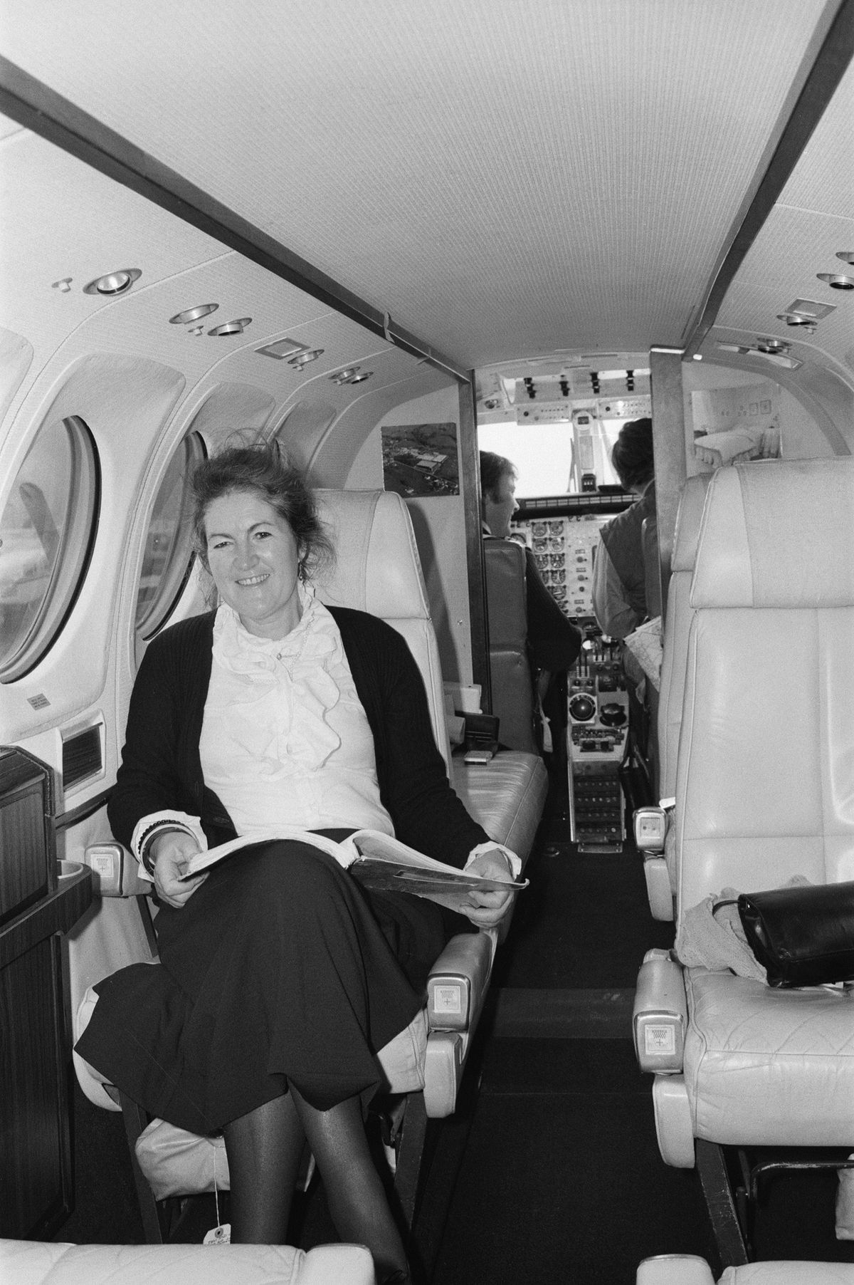 Laura Ashley With Her Private Aeroplane In March 1981
