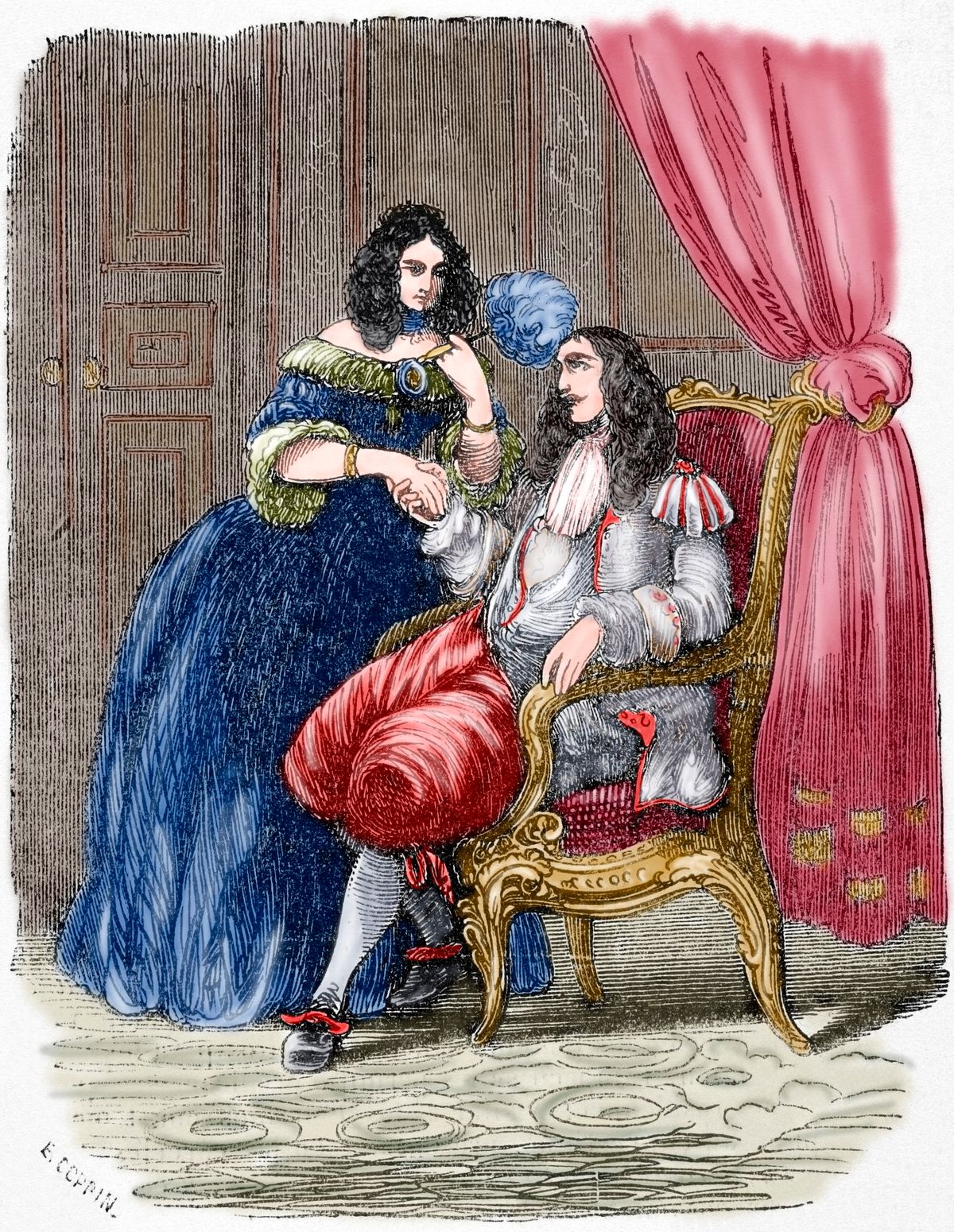 Louis Xiv And His Mistress Madame De Montespan