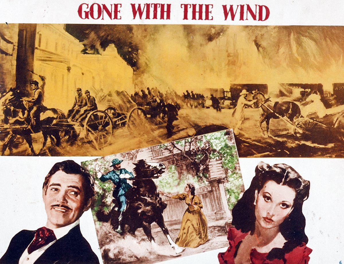 Film poster for 'Gone with the Wind' a 1939 American epic historical romance film