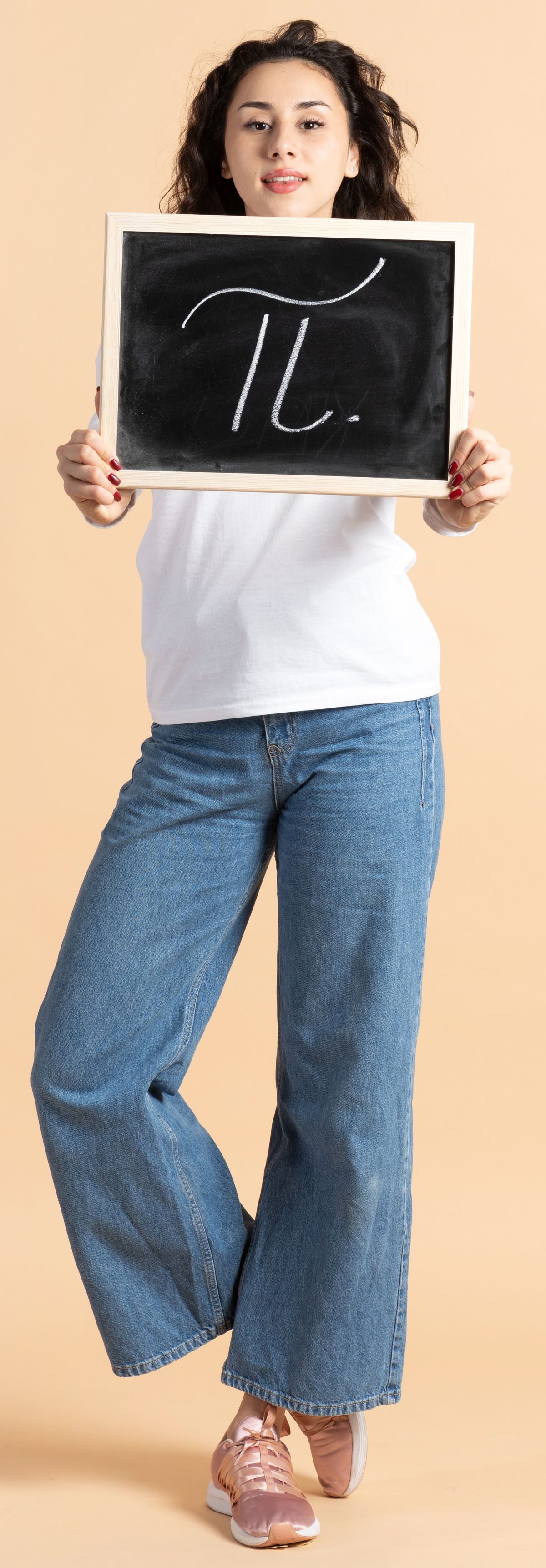 Back,To,School,,International,Pi,Day,Concept.,Beautiful,Young,Woman