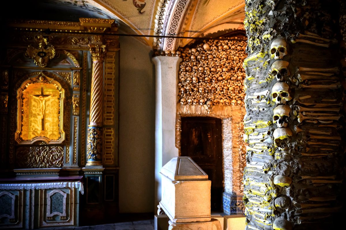 Portugal alentejo region evora st francis church ossuary unesco