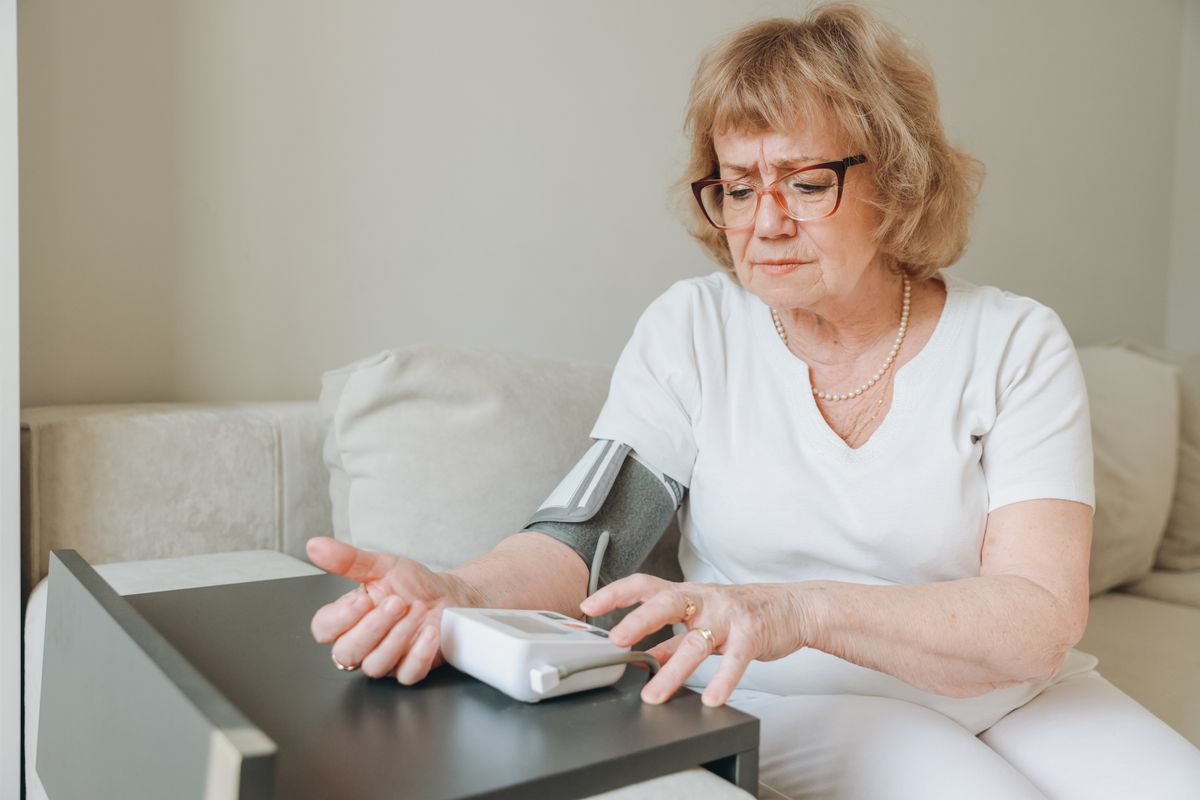 Elderly,Woman,Measuring,Blood,Pressure,With,A,Digital,Blood,Pressure