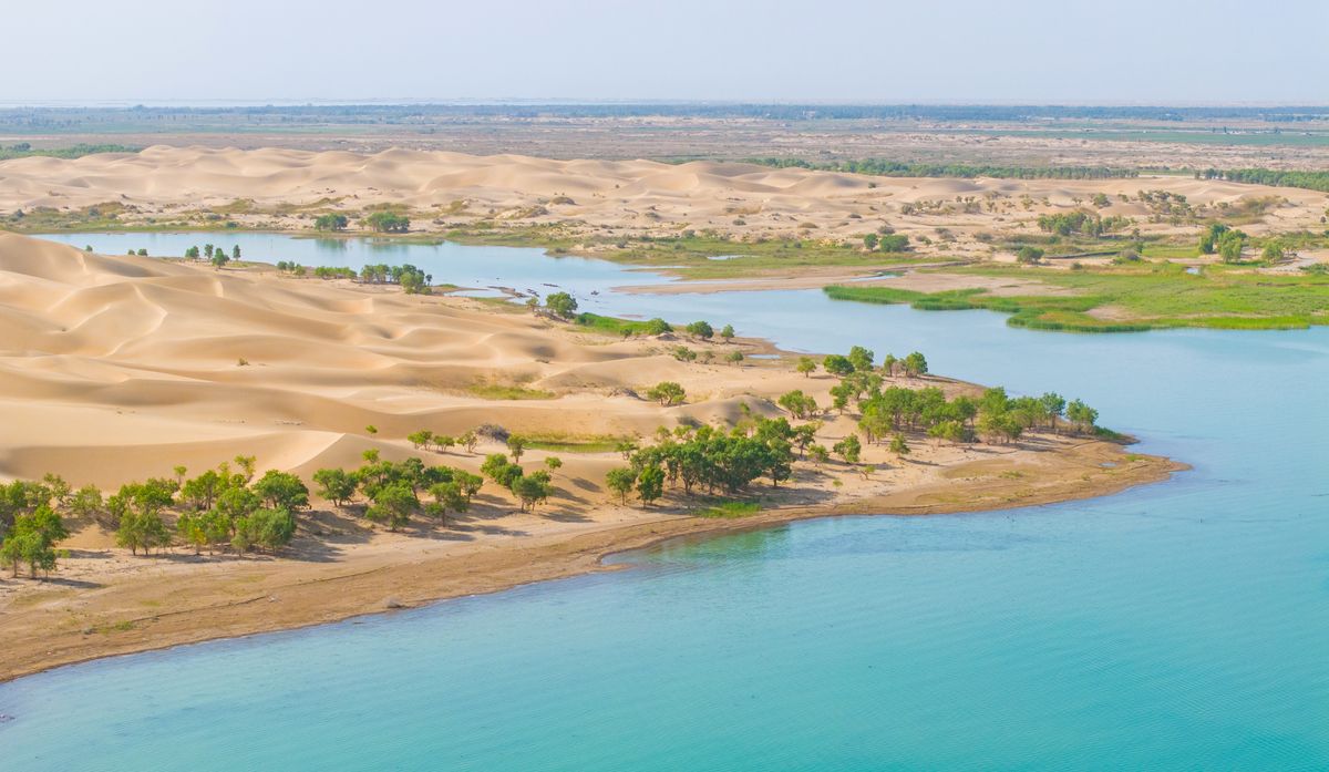 Scenery Of Lobhu Lake In Xinjiang